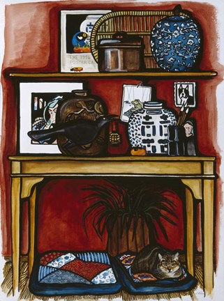 Framed Linneas Kitchen Print