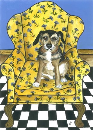 Framed Wing Back Chair Print