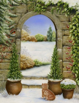 Framed Christmas Garden Print