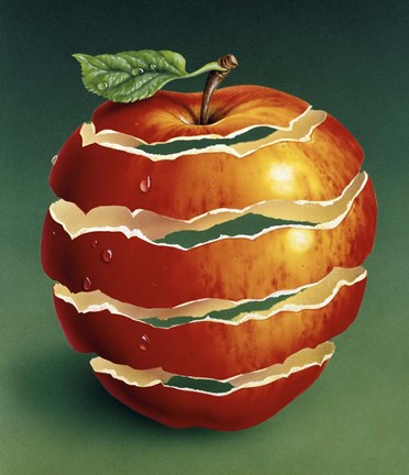 Framed Red Apple Print