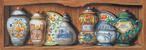 Framed Vasi con Spezie I Print