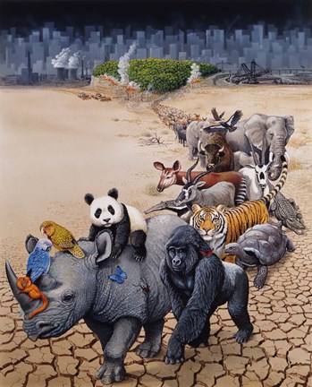 Framed Save Our Environment Print