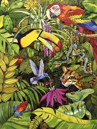 Framed Tropical Scenery Print