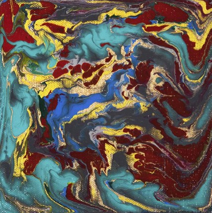 Framed Liquid Industrial IV - Canvas II Print