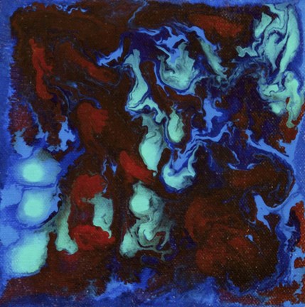 Framed Liquid Industrial IV - Canvas III Print