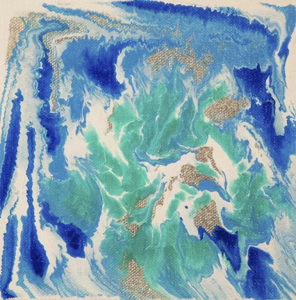 Framed Liquid Industrial IV - Canvas XVII Print