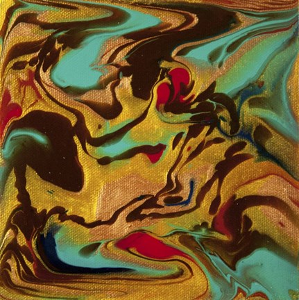 Framed Liquid Industrial IV - Canvas XVIII Print