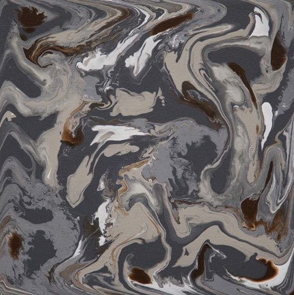 Framed Liquid Industrial V - Canvas I Print