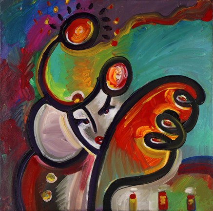 Framed Mardi Gras Lady B Print