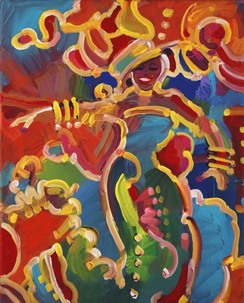 Framed Mardi Gras Lady C Print