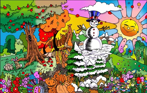 Framed 4 Seasons Print