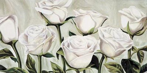 Framed Rose Bianche Print