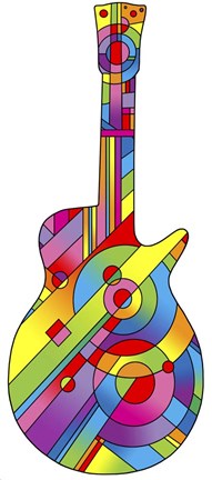 Framed Guitar 79 Print