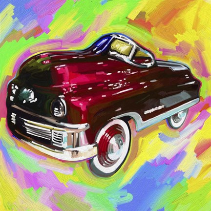 Framed Pop Art Kiddie Car Print