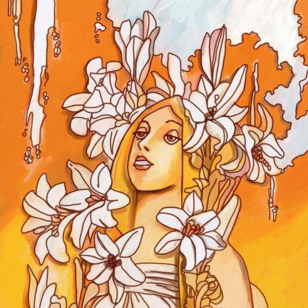 Framed Mucha Lady 116 3 Print