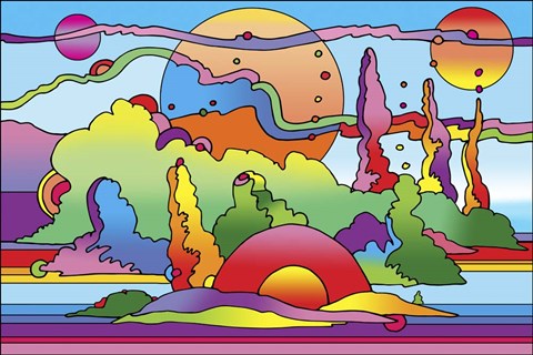 Framed Pop Art Landscape 116 Print