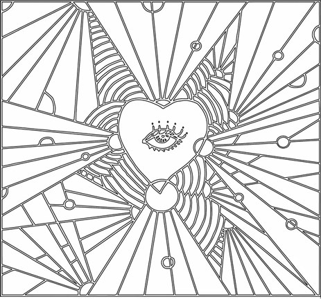 Framed Heart Eye Print