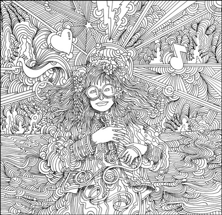 Framed Hippie Chick Print