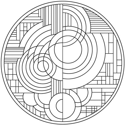 Framed Pop Art Deco Circles 1 Print