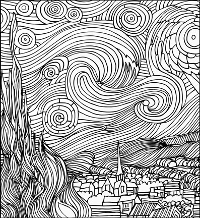 Framed Starry Night Print