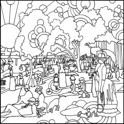 Framed Grande Jatte Print