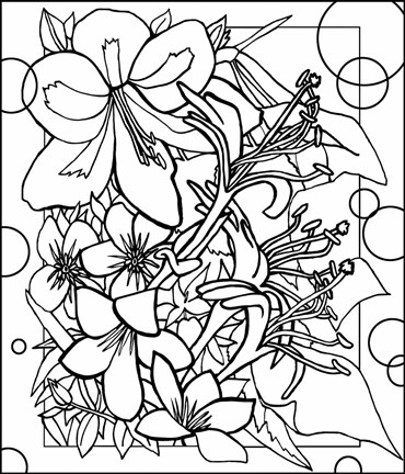 Framed Kville flowers 8 Print