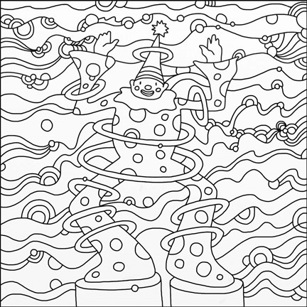 Framed Pop Art Clown Print