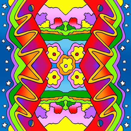 Framed Cosmic Red Ribbon 4 Print