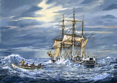 Framed Stormy Seas Print