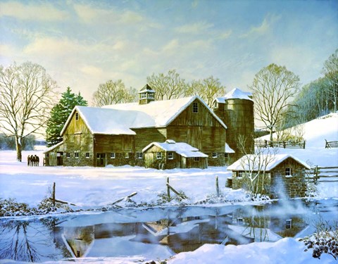 Framed Winter Reflections Print