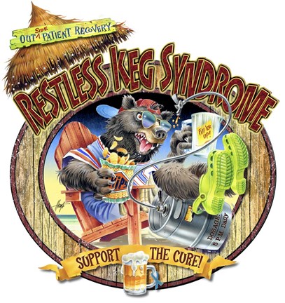 Framed Bear Keg Syndrome Print