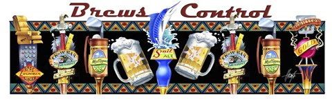 Framed Beer Taps Print