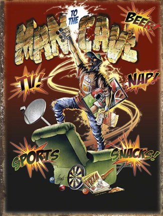 Framed Man Cave Print