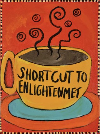 Framed Shortcut To Enlightenment (Border) Print