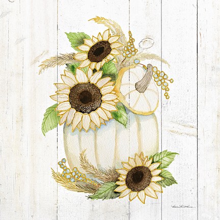 Framed Autumn Elegance II Gold Print