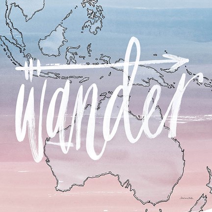 Framed World Traveler Wander Print