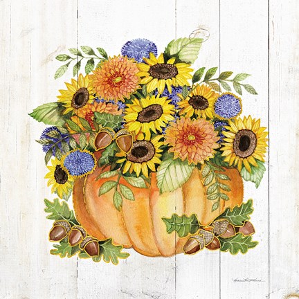 Framed Autumn Days III Gold Print