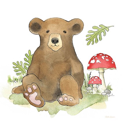 Framed Baby Woodland II Print