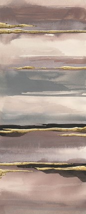 Framed Gilded Morning Fog IV Gold Print