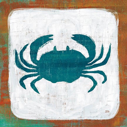 Framed Ahoy V Red Blue Print