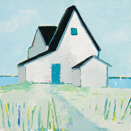 Framed Cottage by the Sea Print