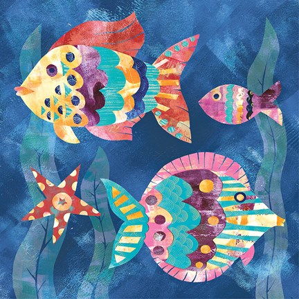 Framed Boho Reef Fish II Print