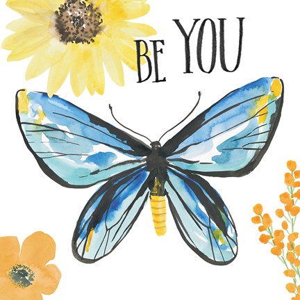 Framed Beautiful Butterfly III Print