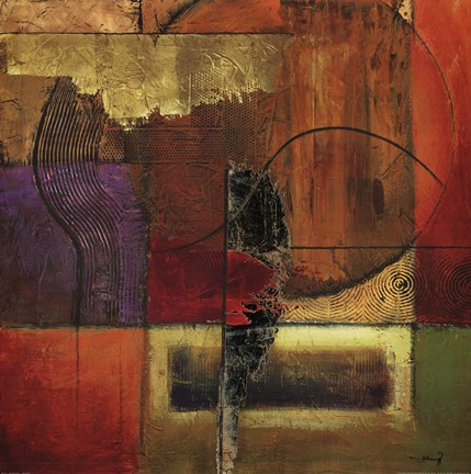 Framed Opulent Relief II Print