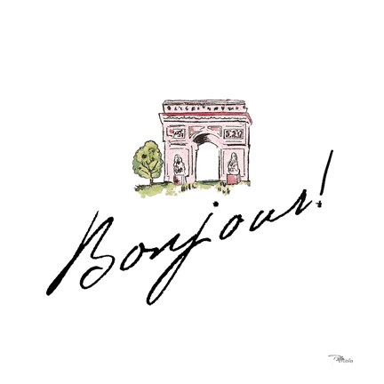 Framed Ah Paris II on White Print