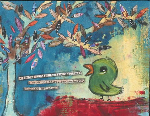 Framed Teacher Ignites Print