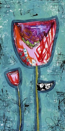 Framed Colorful Tulips Print