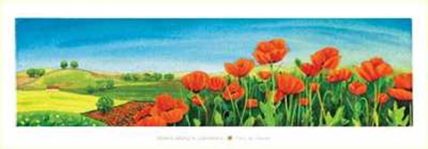 Framed Valle Dei Papaveri Print