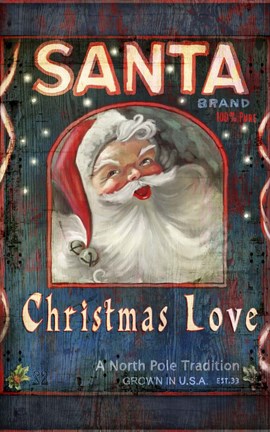 Framed Santa Brand Print