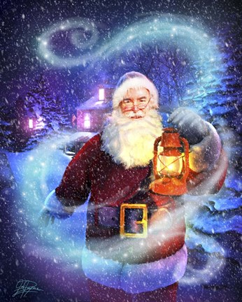 Framed Santa's Coming To Town Print